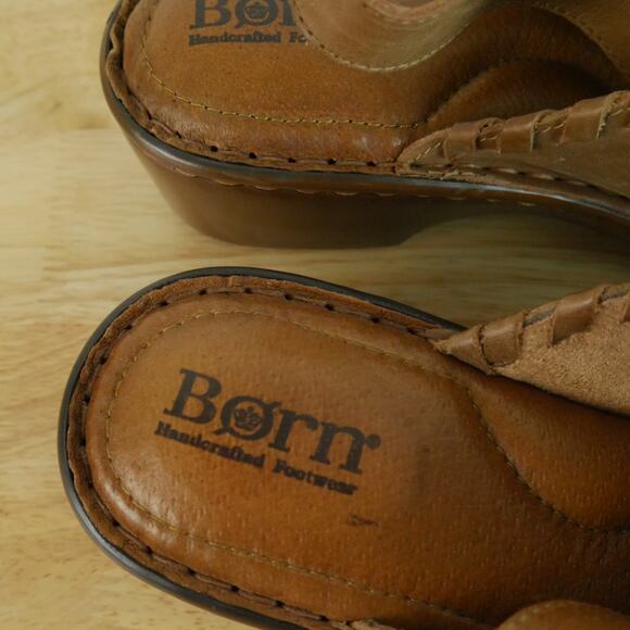 Born Telly Clog Size 8 Brown Leather Slingback Mule Boho Western Y2K Shoes - Picture 3 of 12